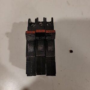 3 Federal Pacific Electric STAB-LOK 15 Amp 1-Pole Thin Circuit Breaker Type NC