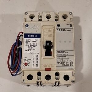 ALLEN BRADLEY 140M-I8P-C50S-CX MOTOR CIRCUIT PROTECTOR 50AMP 600VAC 3 POLES NOS