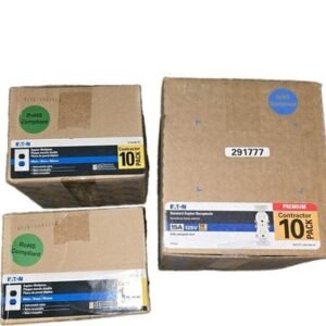 NEW Lot of 100 EATON TR270W  + Covers 15A 125V Duplex Receptacle Outlets White
