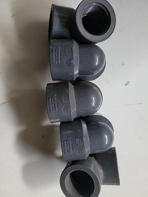 Lot of 5 - Spears 806-005S 1” PVC SCH80 90 Elbow New Other Fpt To Fpt
