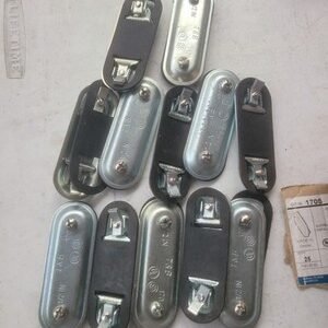 Lot Of 12 1/2" CONDUIT BODY COVERCOVER WITH GASKETSTAMPED STEEL T&B