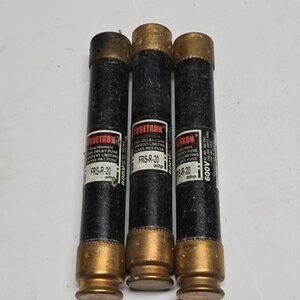 Cooper Bussmann Fusetron FRS-R-20 20A 600V Class RK5 Time Delay Fuse, 3 Pcs