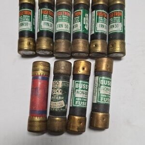 10pcs FUSETRON FRN 50- / Non 50AMP, 250V CLASS K5 FUSES- Varies