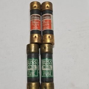 4x Cooper Bussmann Buss NON-35 One-time Fuse 35A 250V NON35  NOS Varied