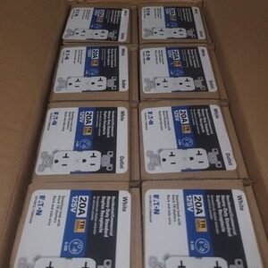 Eaton TRBR20W 20A 125V Tamper Resistant Duplex Receptacle White – Case of 80