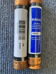 2ct Edison ECSR-50 ECSR50 ECSR 50A 600Vac Time Delay Fuse Class RK5 Dual Element