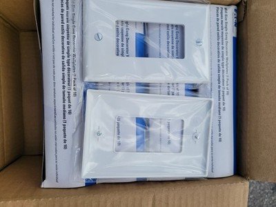 Case of 50 Eaton White 1G UNBREAKABLE Mid-Size Wallplates Decora Cover PJ26W - Image 3