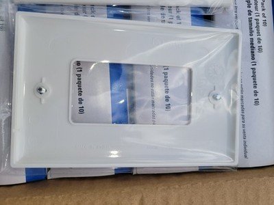 Case of 50 Eaton White 1G UNBREAKABLE Mid-Size Wallplates Decora Cover PJ26W - Image 5