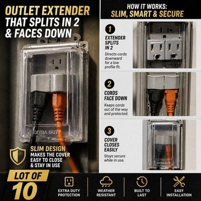 Extra Duty While-in-Use Weather Protective Cover 1-Gang EATON WIUX-1LPVCL 10ct - Image 2