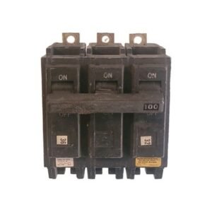 GE THQB32100 Circuit Breaker 100 Amp, 240 Volt, 3-Pole, Bolt-On - No Screws