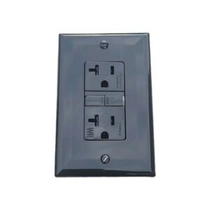 Slim GFCI TR & Weather-Resistant Self-Test Outlet + Cover Eaton TWRGF20BK