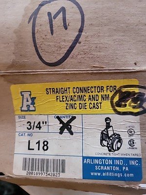 Lot Of 17 Bridgeport 508-DCI2 3/4" SS Flex Connector Insulated + 4 L18 3/4 - Image 4