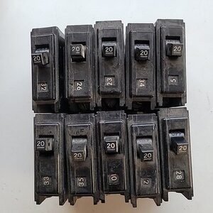 (Lot of 10) BAB1020 Westinghouse 20 Amp Circuit Breaker