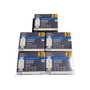 Lot of 15 Eaton GF15W-3 GFCI Outlets 15A 125V White Five 3-Packs New