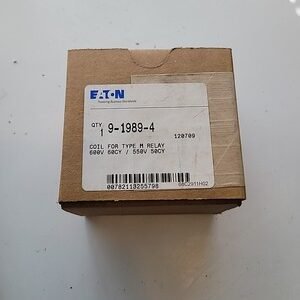 Eaton 9-1989-4 600V coil 60hz typr M relay D26 NIB 4 available Cutler Hammer