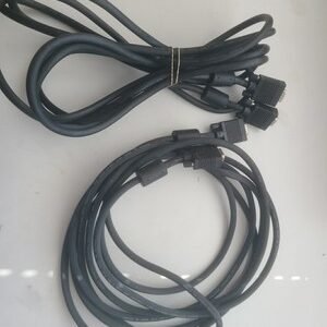 Lot of 2 Vga 15ft AWM Style 2919 80C 30V Low Voltage Computer Cable E55216