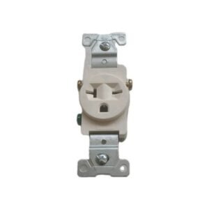 20 Amp 250-Volt NEMA 6-20R 2-Pole Single Straight Blade 1876LA LIGHT ALMOND