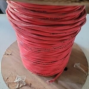 Tappan  12/2C Solid Fire Alarm Cable Plenum FPLP Red /150ft  Coil Cut Off Spool