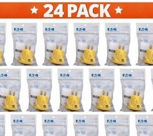 24 Pack Eaton AH5364Y-F-LW Plugs Connector Yellow 5-20p 20A