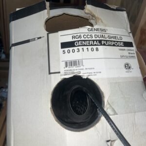 Honeywell Genesis 18 AWG RG6/U DUAL-Shielded Broadband Coaxial Cable Black 900ft