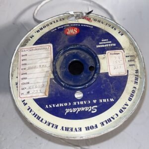 50' 18/3 BRAIDED Shield Broadcast & Security Cable PVC Jacket White VTG SWG CABL
