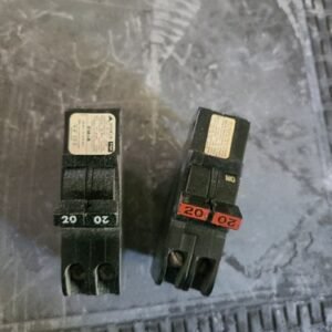 2ct FPE Federal Pacific 20 Amp 2 Pole NC220 Stab-Lok Breaker Mini THIN NC