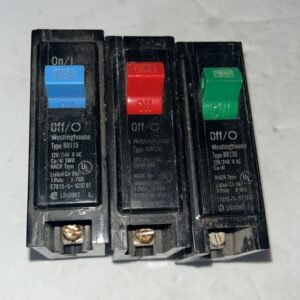 LOT OF 3 Westinghouse BR120, BR115 & BR130 1 POLE 20 AMP,  15 AMP &30 amp