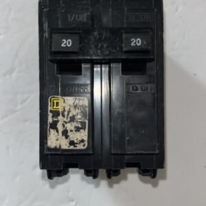 Square D Homeline HOM220 2 Pole 20 Amp 120 240V Plug In Type HOM Circuit Breaker