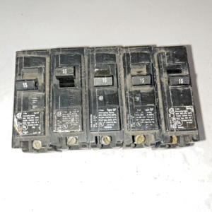 (Lot of 5) Siemens 1-Pole Type QP 15A ITE Circuit Breaker 120/240V
