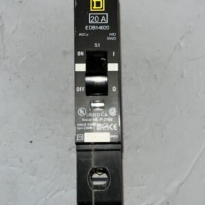 Square D EDB14020 20 Amp 1 Pole Circuit Breaker EDB 20A 1P 277V P-2169