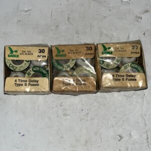 LOT of 3 EAGLE TIME DELAY, TYPE S PLUG FUSES 30 AMP, #675-30-BOX