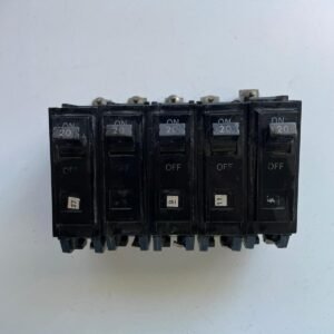 LOT OF 5 GE General Electric  20-Amp 1-Pole 120/240VAC Breaker