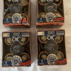 LOT of 4 (5-Pack) Eagle #690 Glass Plug "OK" Fuses 15-Amp 125-Volts 25A 125V