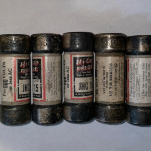 (LOT OF 5) BUSSMANN HI-CAP JHC15 JHC 6 TIME DELAY FUSE CLASS J