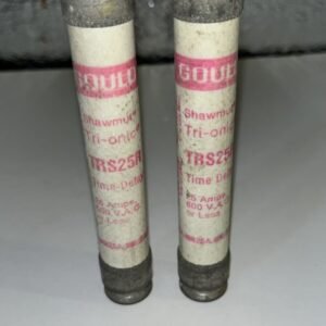 Lot of 2 Gould Shawmut TRS25R Time Delay Fuses 25A 600VAC 300VDC