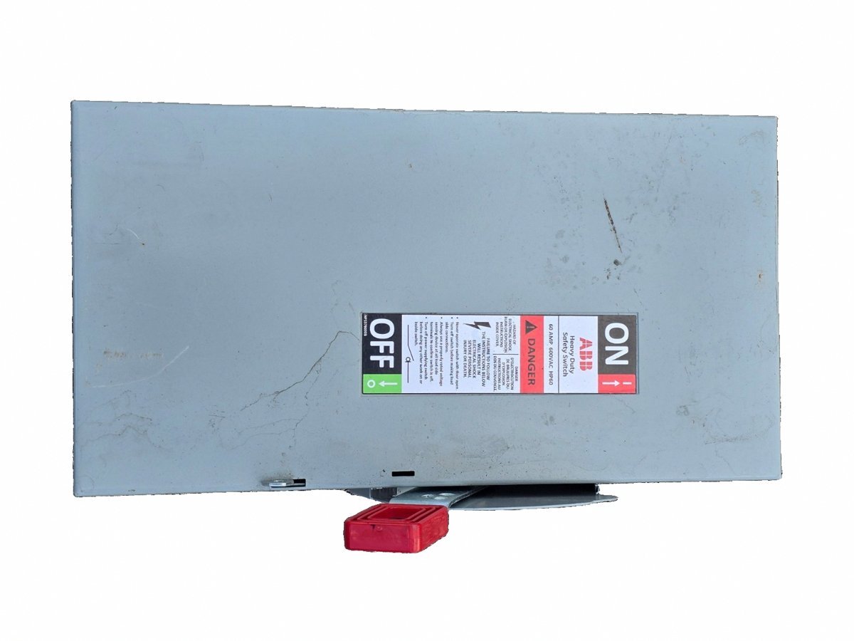 ABB GE THN3362 60A 600V 3P Non-Fusible Heavy Duty Safety Switch NEMA 1