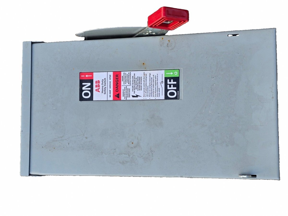 ABB GE THN3362R 60A 600V 3P Non-Fusible Heavy Duty Safety Switch NEMA 3R